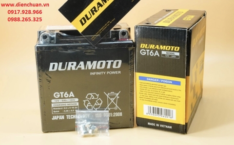 Ắc quy xe máy 12V 6ah Duramoto GT6A
