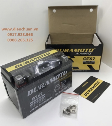 Ắc quy Duramoto 12V 7Ah GTX7