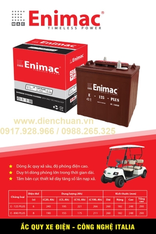 Ắc quy Enimac 8V 190Ah E-890 Plus