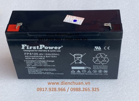 Ắc quy First Power 6V 12AH/20HR FP6120