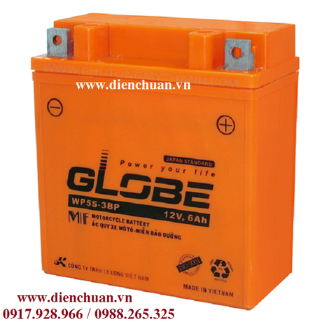 Ắc quy xe máy GLobe 12V 6Ah WP5S-3BP