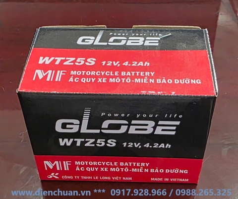 Bình ắc quy Globe WTZ5S ( 12V 4.2Ah)