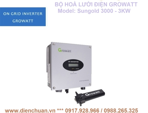 Bộ hòa lưới điện mặt trời GROWATT 3000 Model: Sungold 3000 ( 3KW / 1 phase )