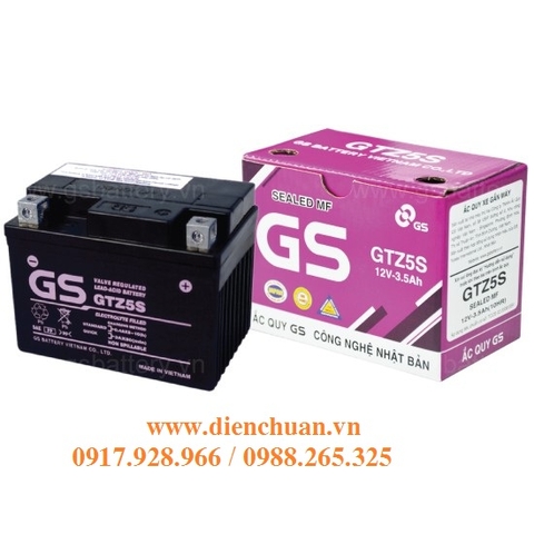 Ắc quy xe máy Wave RS, RSX , AIR BLADE , JUPITER 12V-3.5Ah GS GTZ5S