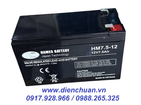 Ắc quy 12V-7.5Ah HAMES HM7.5-12