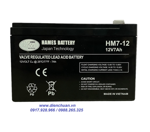 Ắc quy HAMES 12V-7Ah HM7-12