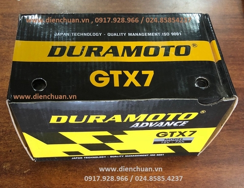 Ắc quy Duramoto 12V 7Ah GTX7