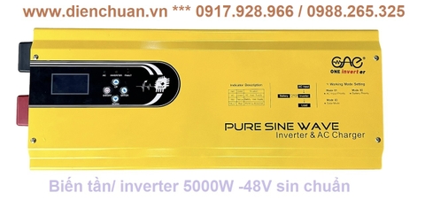 Kích điện- Biến tần-Inverter sin chuẩn 5000W- 48V CAE- Hàng cao cấp