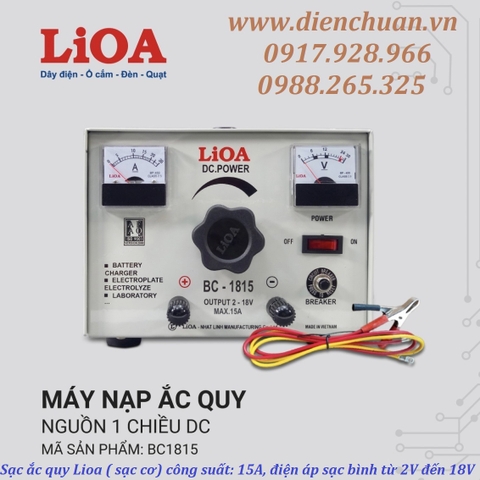 Máy nạp (sạc) ắc quy LiOA 15A BC1815