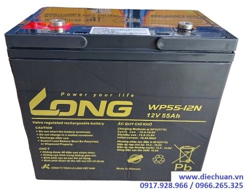 Ắc quy Long 12V-55Ah WP55-12N