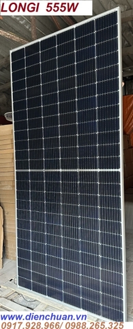 Tấm pin năng lượng mặt trời LONGI 555W 2 mặt kính