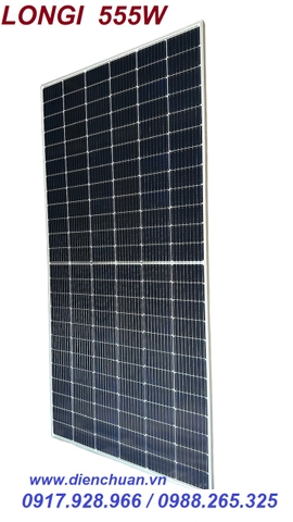 Tấm pin năng lượng mặt trời LONGI 555W 2 mặt kính