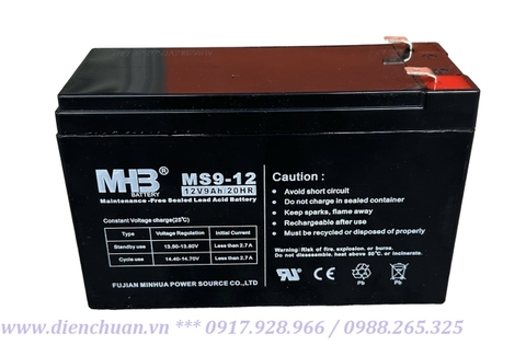 Ắc quy MHB MS9-12 ( 12V 9AH/20HR) Bình tháo máy UPS lưu kho, chưa qua sử dụng, còn dùng tốt- Bán giá rẻ