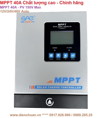 Điều khiển sạc năng lượng mặt trời MPPT 40A hàng chính hãng- Chất lượng cao