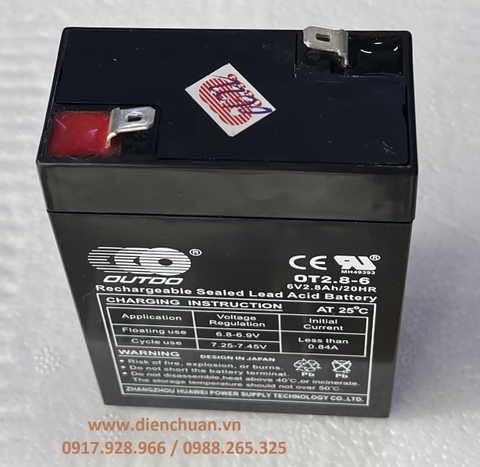 Ắc quy Outdo 6V-2.8Ah OT2.8-6