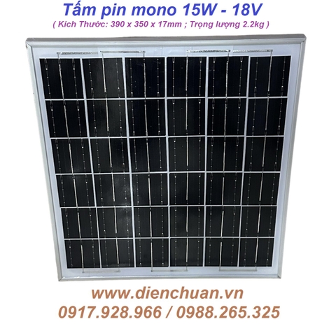 Tấm pin năng lượng mặt trời  15W-18V HAMES (HM15Wp-36M)