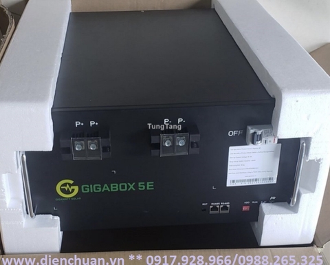 Pin lithium/ Lifepo4 ion 48V 100Ah Gigabox 5E / 5kwh