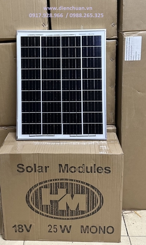Tấm pin năng lượng mặt trời Mono 25W ( Hames HM25Wp-36M)
