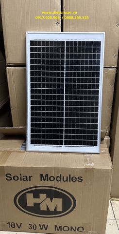Tấm pin năng lượng mặt trời Mono 30W (Hames HM30Wp-36M )