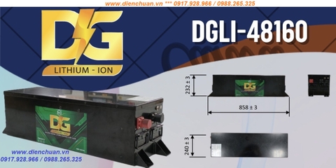 Pin Lithium 48V-160AH( DGLI-48160) dùng cho xe điện- xe golf- xe nâng