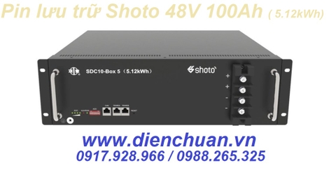 Pin Lithium Shoto 48V 100Ah SDC10-Box 5 / Ắc quy lithium 48V-100Ah ( 5.12kWh)