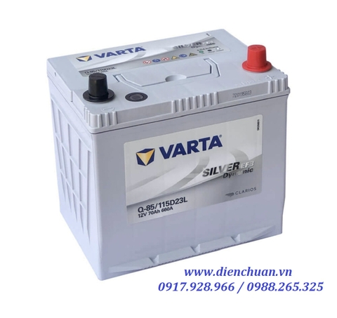 Ắc quy Varta Q85/ 115D23L (12V- 70Ah) istop / dùng cho xe MAZDA 2/3/6/CX30/CX5/CX8