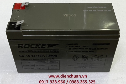 Ắc quy Rocket ES7.5-12 (12V 7.5AH )