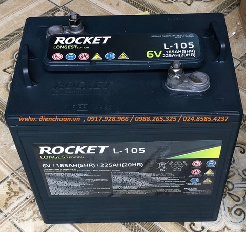 Ắc quy xe điện Rocket 6V-225ah L-105