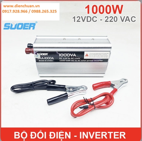 Máy kích điện 12V lên 220V 1000VA Suoer SAA-1000A