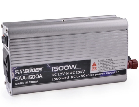 Kích điện 12V lên 220V 1500VA- SUOER SAA-1500A