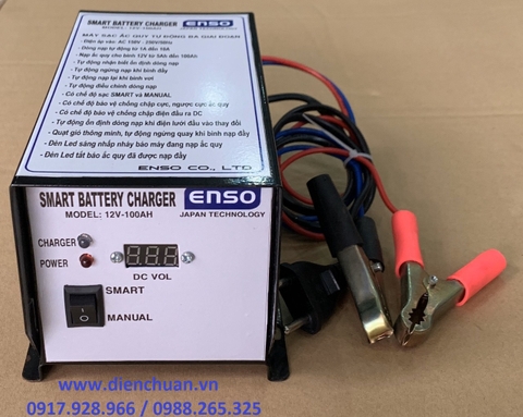 Sạc ắc quy tự động Enso 12V 100Ah