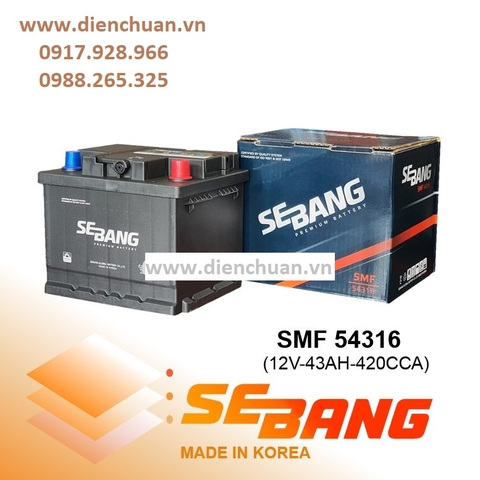 ẮC QUY SEBANG SMF 54316 (12V-43AH)