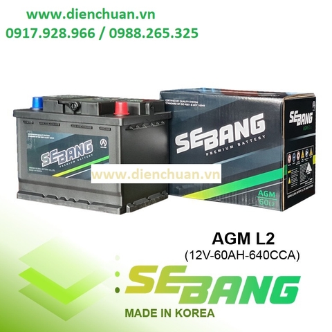 Ắc quy Sebang 12V 60AH (AGM L2 )