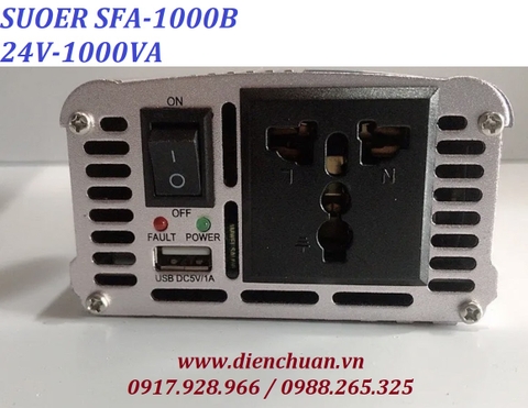 Bộ kích điện 24V lên 220V 1000W Suoer SFA-1000B