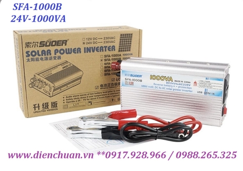 Bộ kích điện 24V lên 220V 1000W Suoer SFA-1000B