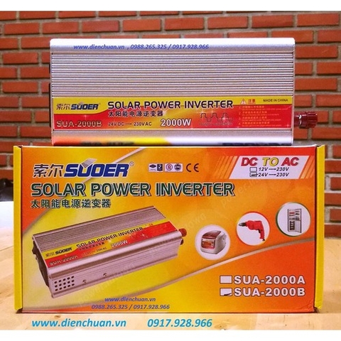 Máy đổi nguồn điện 24V 2000W Suoer SUB-2000BF - Kích điện 24V 2000W