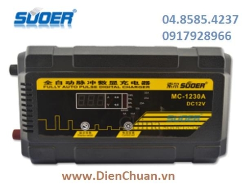 Sạc bình ắc quy tự động 30A 12V-300Ah Suoer MC-1230A