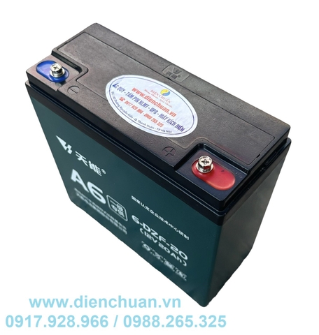 Ắc quy xe đạp điện 12V 20.2Ah Tianneng A6 6-DZF-20.2 / Ắc quy Thiên Năng A6 6-DZF-20 hàng nội địa số 1 Trung Quốc