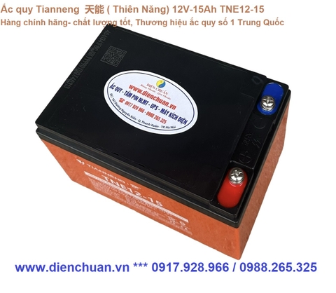 Ắc quy xe đạp điện Tianneng TNE12-15 (12V-15Ah)/ Tianneng TNE12-15 battery (12V-15Ah)