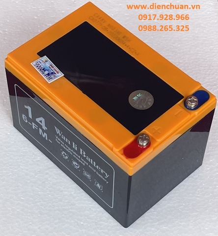 Ắc quy xe đạp điện 12V 14Ah Wan Li 6-FM-14