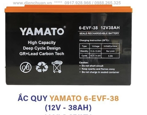 Bình ắc quy Yamato 12V-38Ah ( 6-EVF-38 )