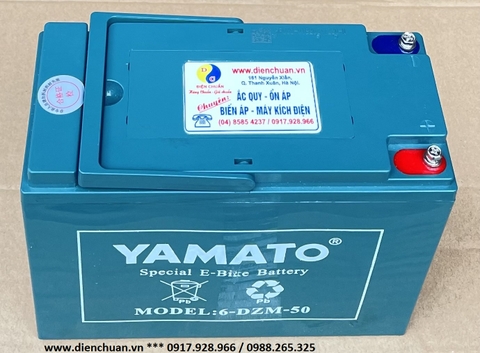 Ắc quy viễn thông Yamato 12V-50Ah 6-DZM-50