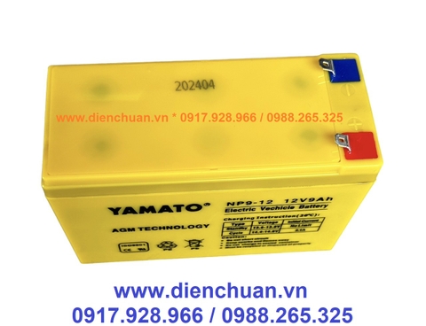 Ắc quy Yamato 12V 9Ah NP9-12 / Yamato Battery NP9-12 ( 12V 9AH )