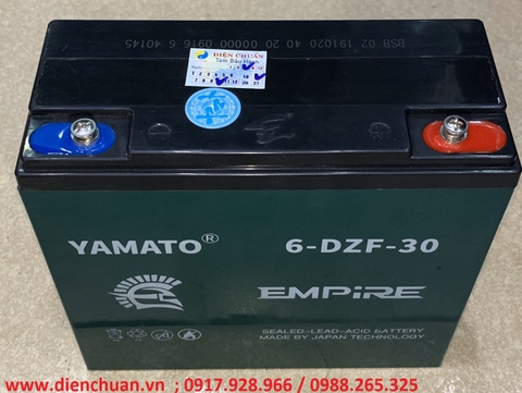 Ắc quy xe đạp điện 12V 30Ah Yamato (6-DZF-30/ 6-FM-30/ 6-DPB-30 / YMT-12-30)
