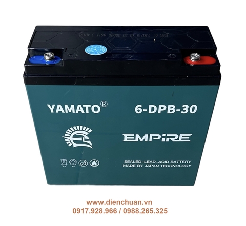 Ắc quy xe đạp điện 12V 30Ah Yamato (6-DZF-30/ 6-FM-30/ 6-DPB-30 / YMT-12-30)