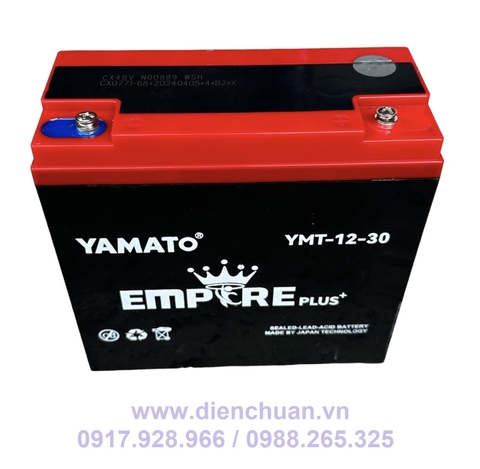 Bình ắc quy xe điện 12V-30Ah YAMATO Empire (Plus) 6-DZF-30/ 6-FM-30/ YMT-12-30