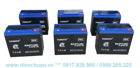 ẮC QUY XE ĐIỆN VINFAT KLARA A2/ FELIZ, YADEA 72V – 30AH / BỘ 6 BÌNH ẮC QUY YAMATO 72V 30AH