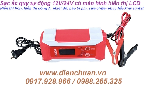Máy sạc ắc quy tự động 12V/24V sạc cho ắc quy từ 5Ah đến 100Ah YUDA YD1224-8A