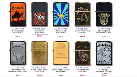 bật lửa zippo camel đẹp