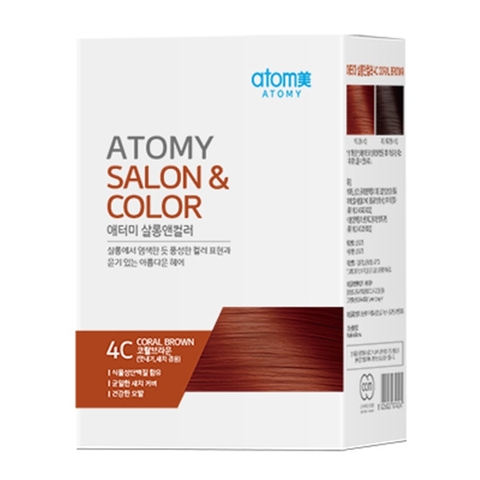 Thuốc nhuộm tóc màu Nâu San hô 4C - Atomy Salon & Color 4C